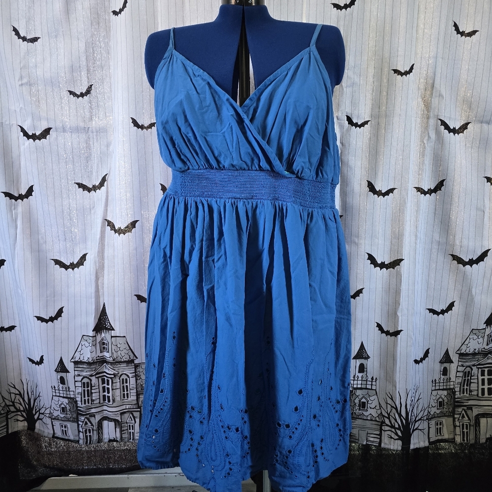 Lane Bryant Size 28 Blue summer dress.
